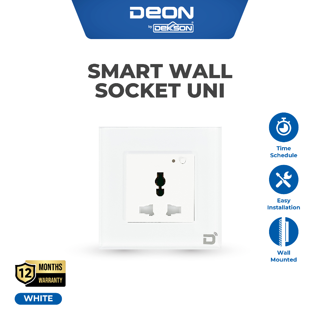 Jual DEON Smart Wall Socket UNI Stop Kontak Pintar Smart Wall Socket ...