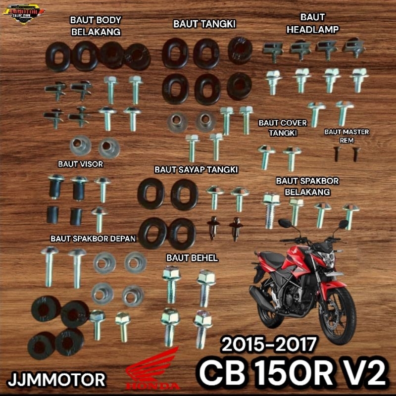 Jual Baut Body Lengkap Honda CB 150R V2 Fullset / Baut Lengkap Full Set ...