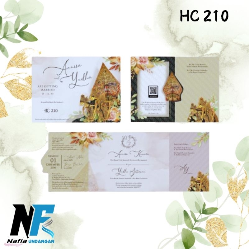 Jual Blangko Undangan atau Kertas Undangan Pernikahan HC 210 Harga ...