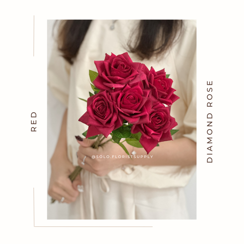 Jual SINGLE DIAMOND ROSE X1 Bunga mawar palsu/The simulation flower ...