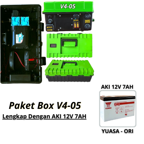 Jual RAKITAN POMPA BOX - Paket BOX V4-05 Plus AKI dan Charger Sprayer ...
