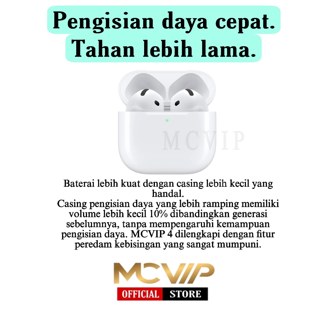Jual MCVIP M6 GEN 4 WITH ACTIVE NOICE CANCELLATION | WIRELESS CHARGING ...