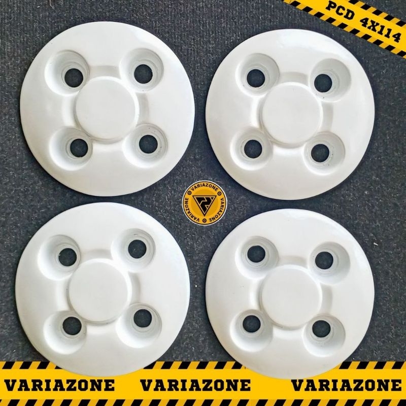 Jual centerdop pcd 4x114 dop velg kaleng dopcenter model A putih ...