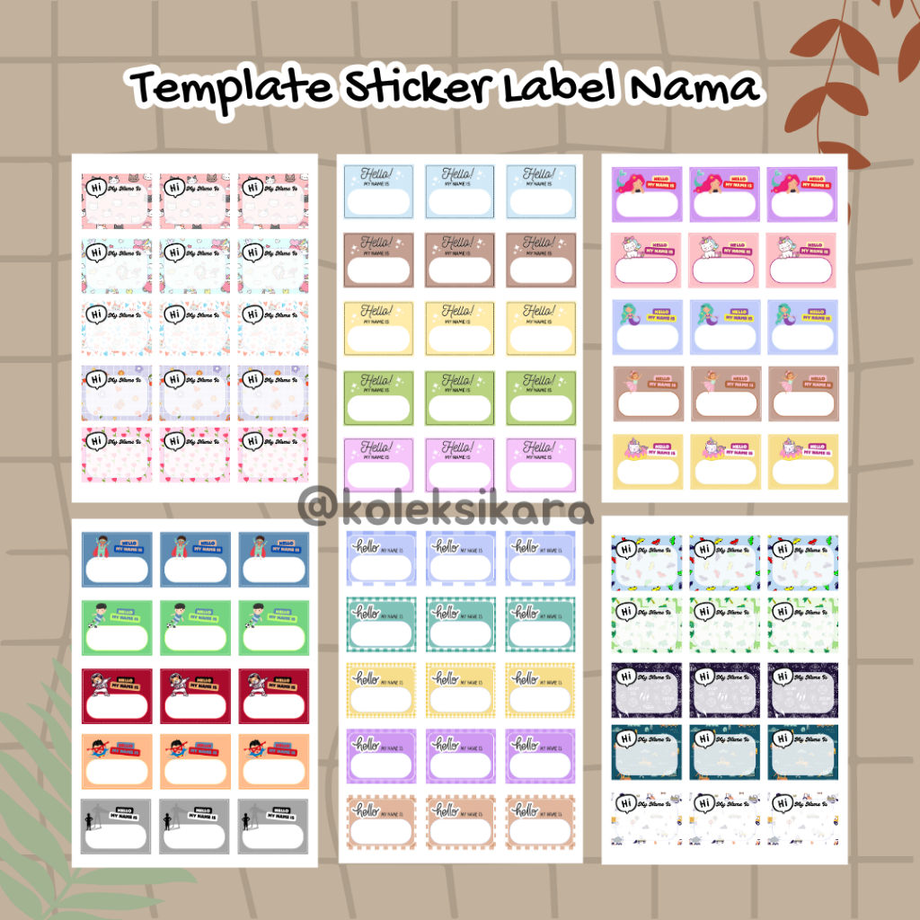 Jual Sticker Label Nama | Shopee Indonesia