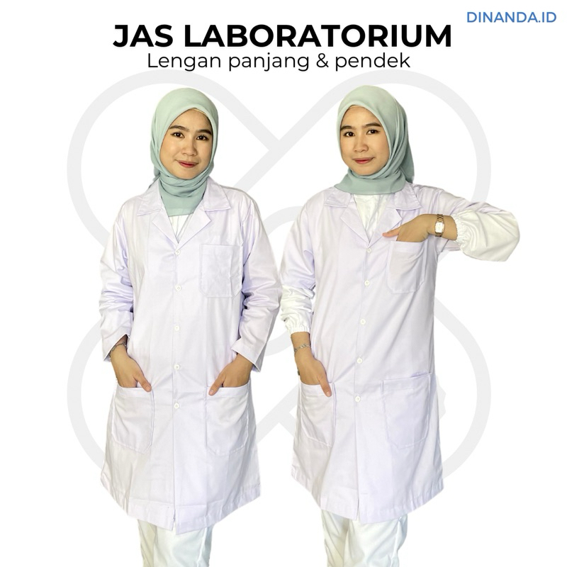 Jual Jas Lab lengan panjang & pendek UNISEX/ Jas laboratorium wanita ...