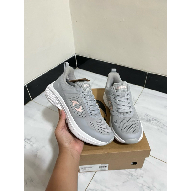 Jual Sepatu Astec women abu2 logo pink ukuran 36 sale 70% (ASC JULIE ...