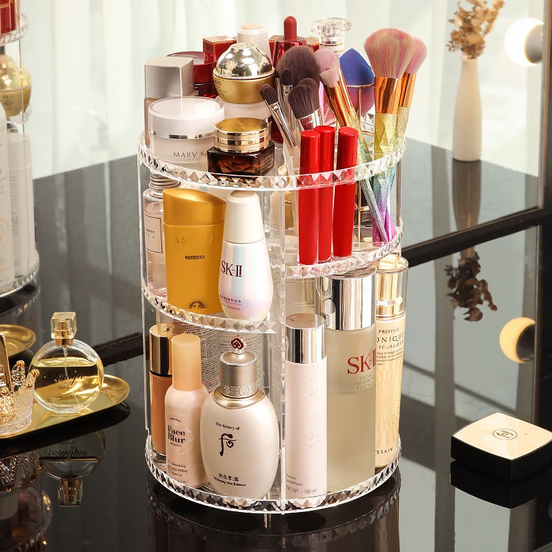 Jual Rak Cosmetic Putar 360 Derajat/ Rak Kosmetik Acrylic Diamond ...