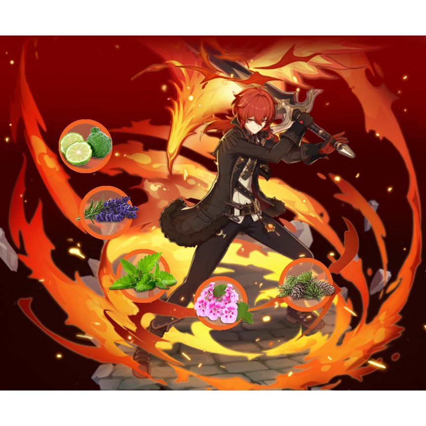 Genshin Impact Diluc Fragrance Perfume Game Limited Original