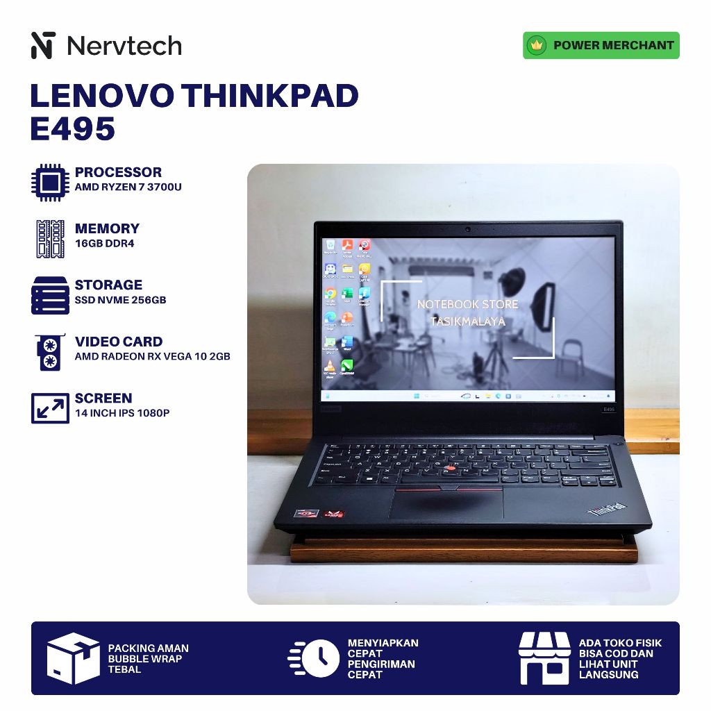 Jual Lenovo ThinkPad E495 Ryzen 7 3700U 16GB/256GB 14 inch Ultrabook ...