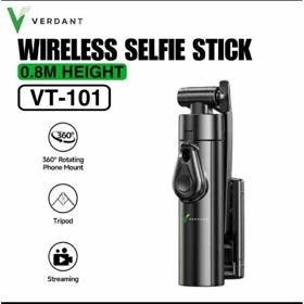 Tongsis Tripod Selfie Stick Bluetooth ORGINAL VERDANT Super Mini 80CM Gampang Di Bawa Kemana