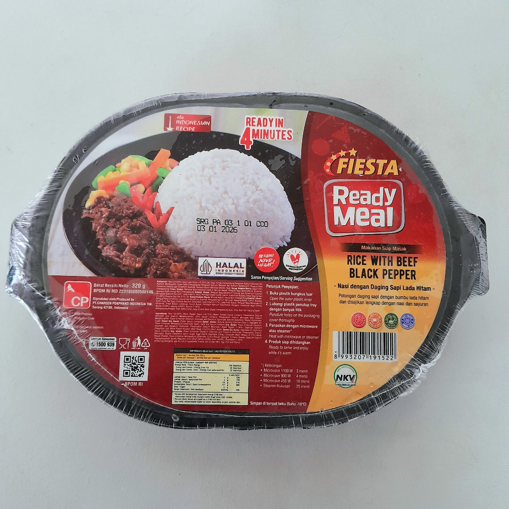 Jual FIESTA ready meal rice with beef blackpaper 320gr | Shopee Indonesia