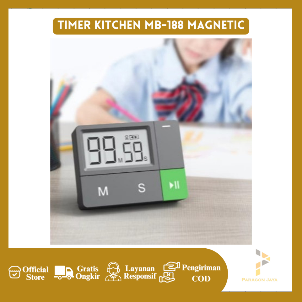 Jual Timer Kitchen MB-188 Timer Dapur Digital LCD Large Countdown Timer ...