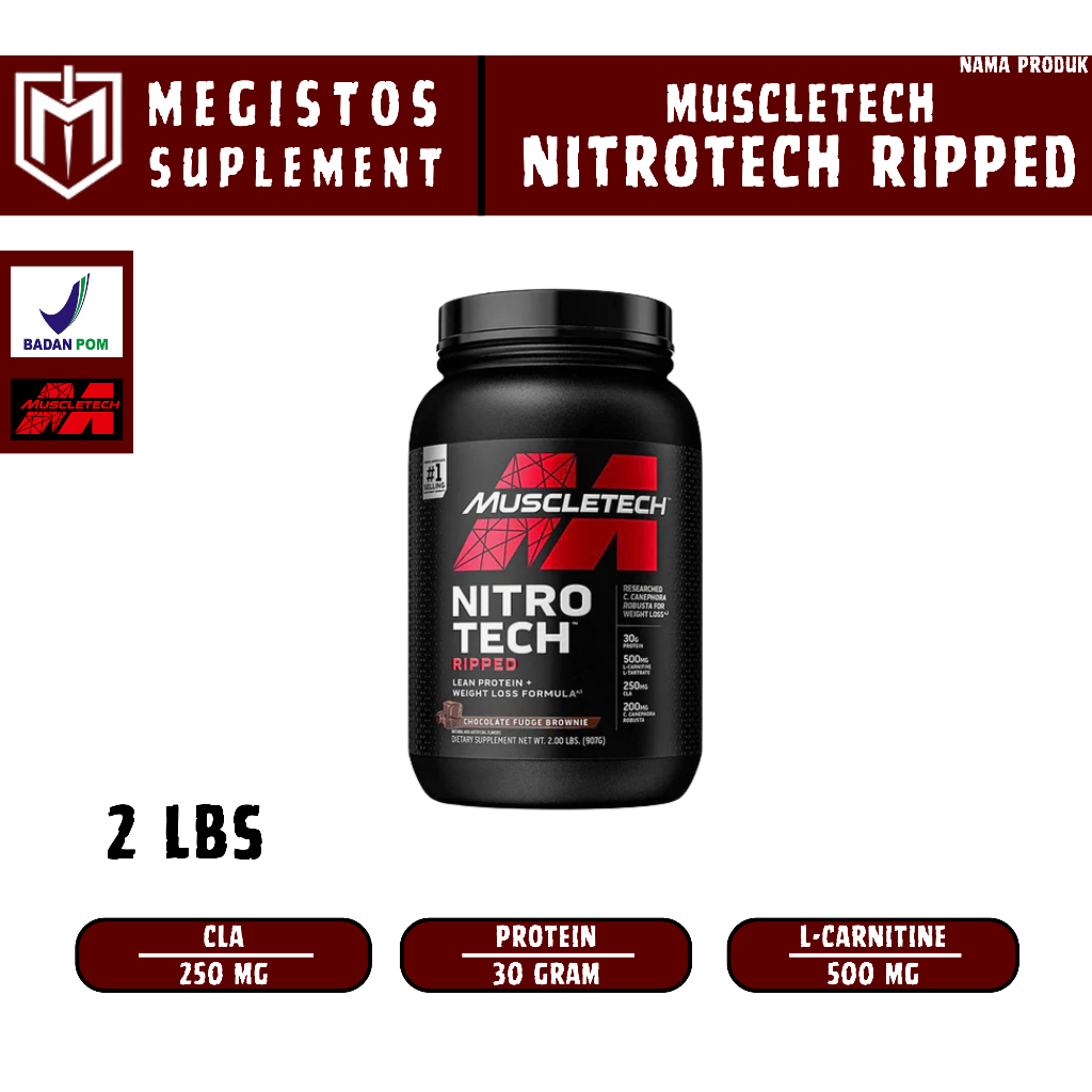 Jual Muscletech Nitrotech ripped 2lbs | Shopee Indonesia