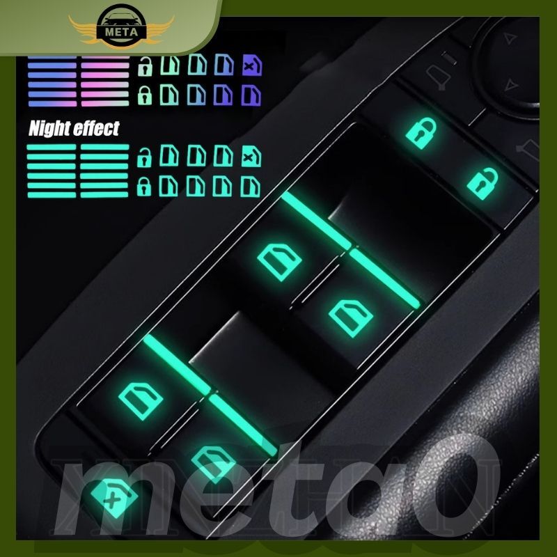Jual 1Set Stiker Tombol Jendela Mobil Sticker Set Lampu Interior Panel ...
