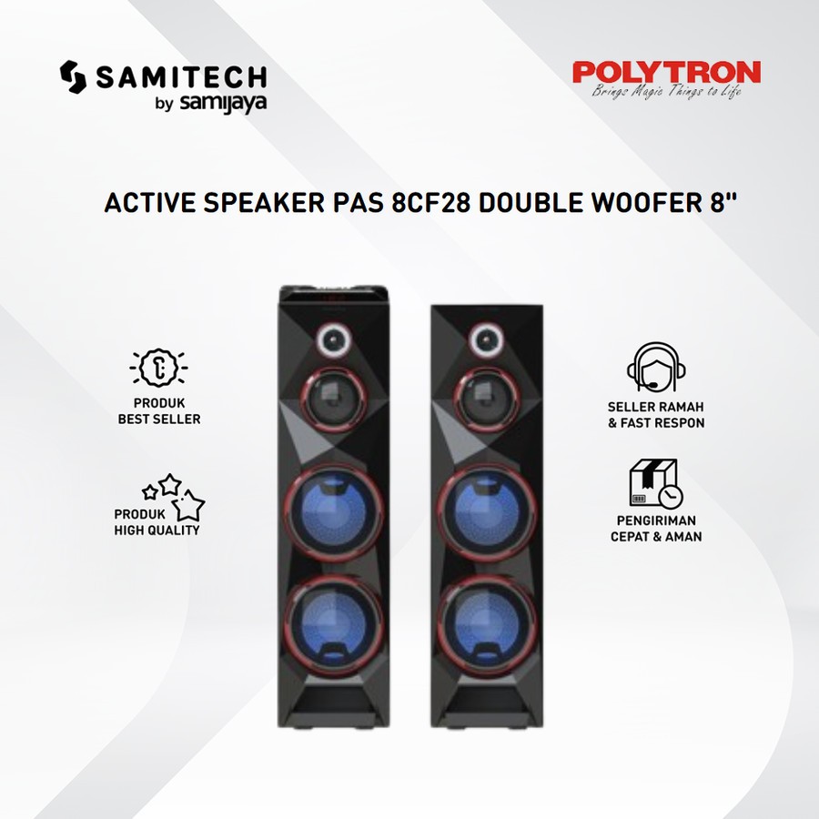 Jual Speaker active POLYTRON PAS-8CF28 PAS 8CF28 Double Woofer 8 inch ...