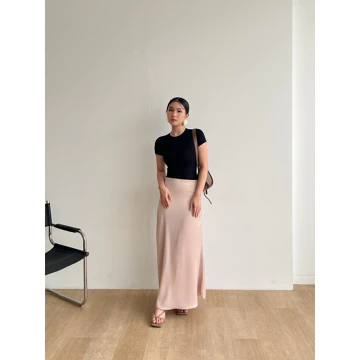 Bonde Selena Sateen Skirt Rok Satin Wanita Premium