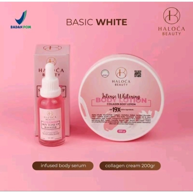Jual Haloca Beauty Basic White Intense Whitening Collagen Body Lotion ...