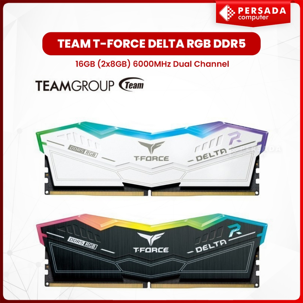 Jual Team T-Force Delta RGB DDR5 16GB (2x8GB) 6000MHz Dual Channel