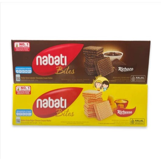 Jual Wafer Richeese Nabati Bites Kotak Box 163 Gr Rasa Keju Cokelat ...