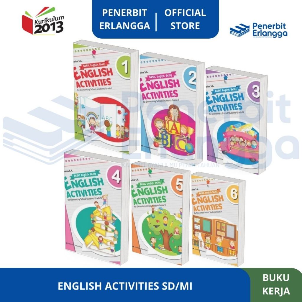 Jual [Erlangga Official] English Activities For SD Kelas 1 2 3 4 5 6 ...