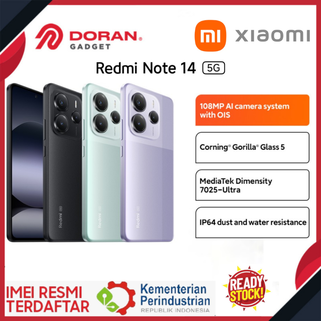 Jual Xiaomi Redmi Note 14 5G | 108MP Camera | MediaTek 7025-Ultra ...