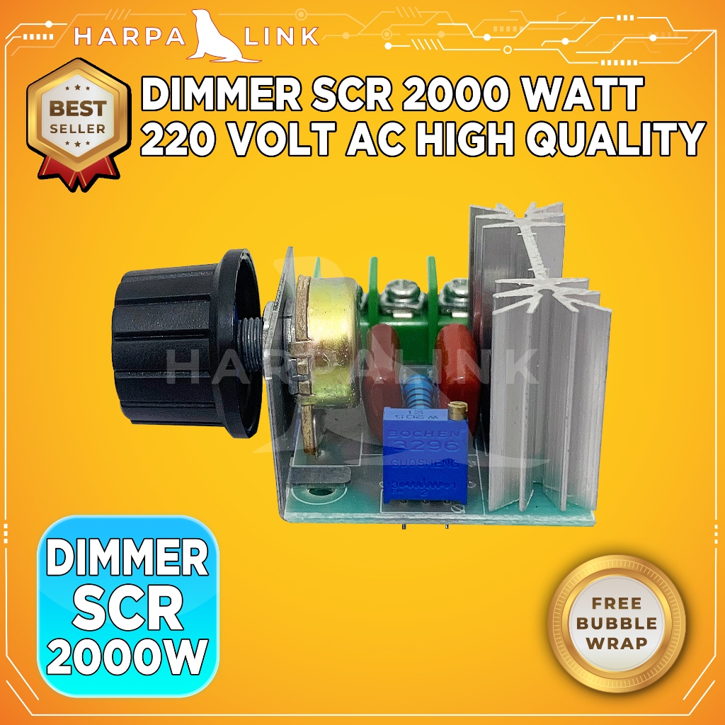 Jual Dimmer SCR 2000W Regulator Voltage 220V AC Motor Gurinda Bor Motor ...