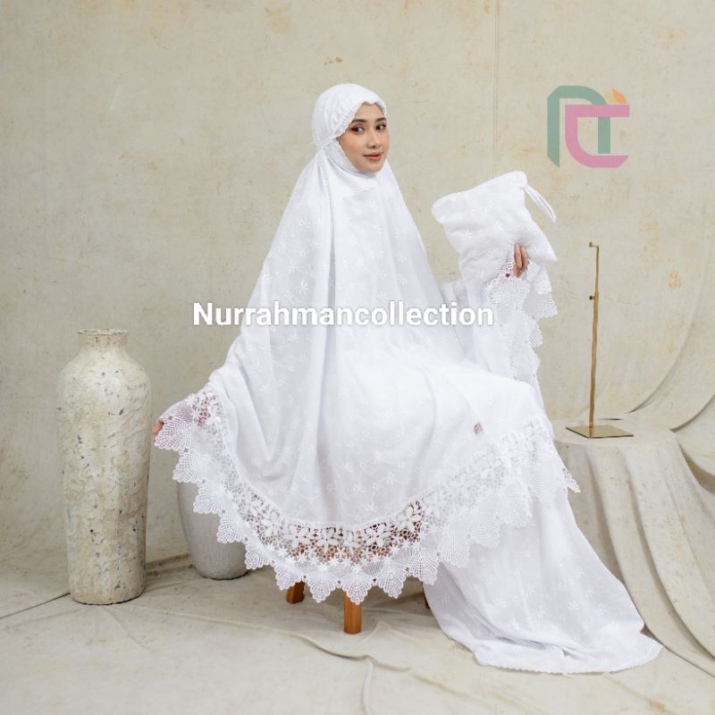 Mukena Dewasa Katun Paris Premium Renda Jiper Bsar