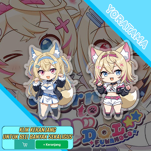 Jual Gantungan Kunci Fuwamoco Hololive Fuwawa Mococo, Keychain Anime ...