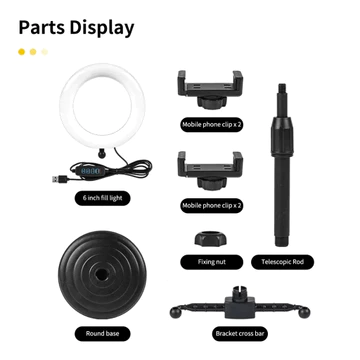 Ring Light 16 Cm Tripod Free 2 Holder Hp Ring Light Tripod Mini Live Streaming LED Make Up Vlog