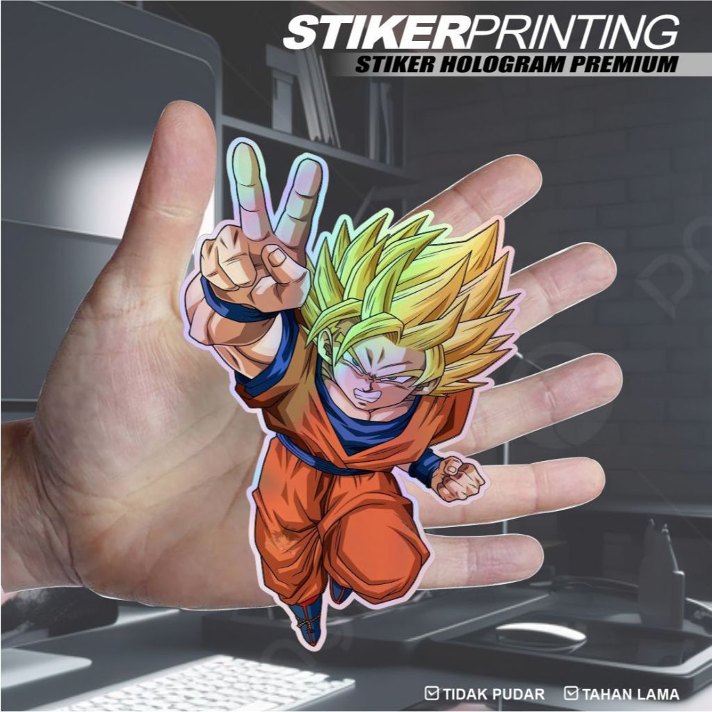 Jual Stiker hologram premium sungoku dragon ball stiker ani…