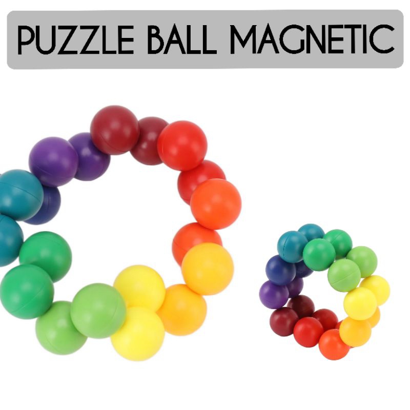 Jual MAINAN EDUKASI PUZZLE BALL 3D MAGNETIC / MAINAN BOLA MAGNET ...