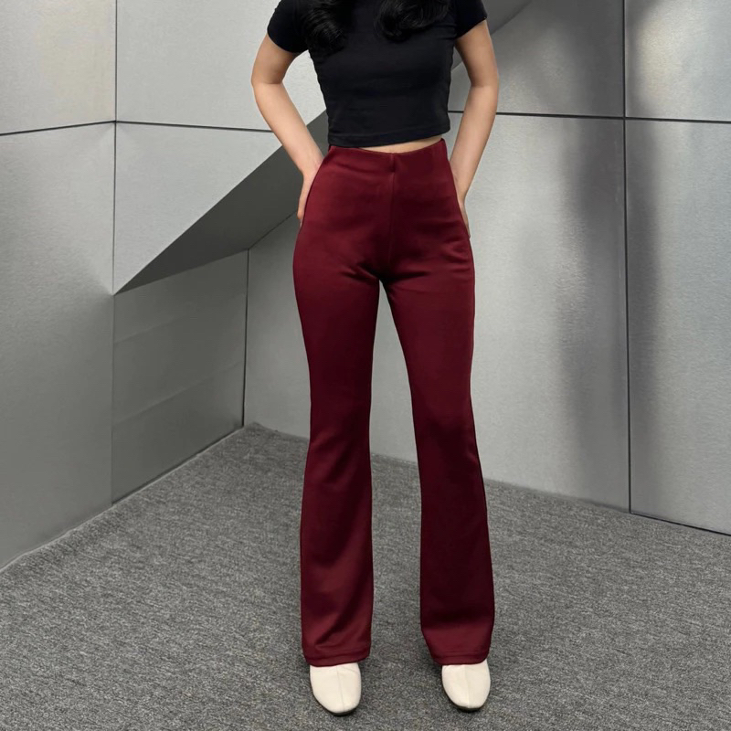 Jual Fit And Flare Pants Highwaist Flare Pants Celana Kulot