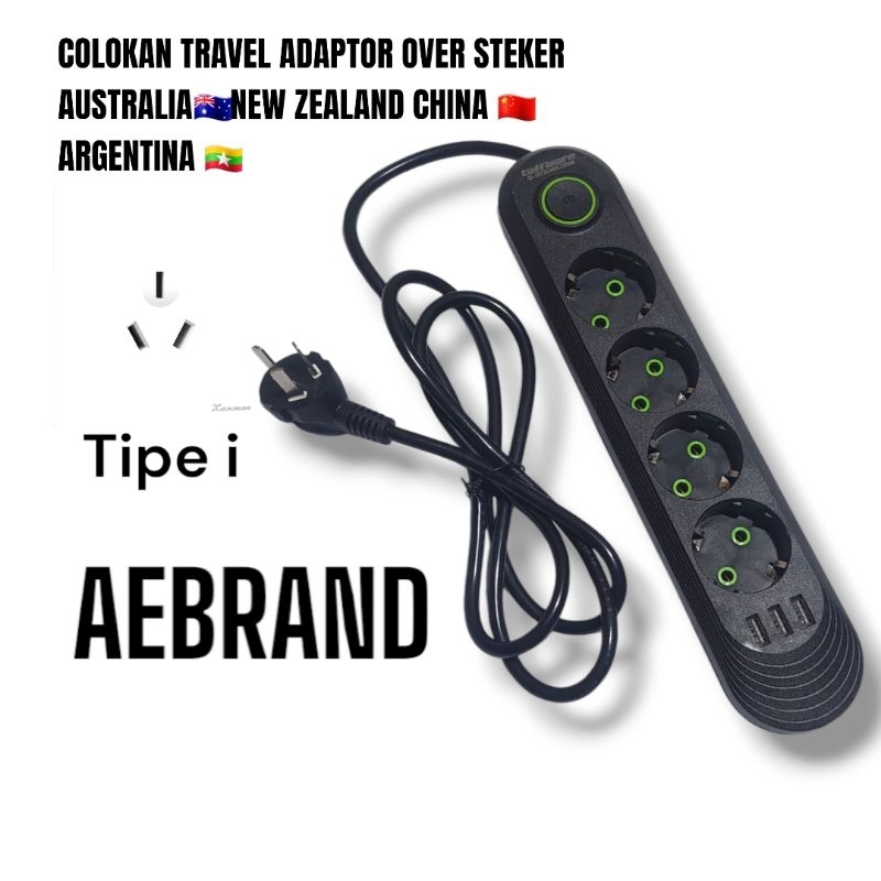 Jual AEBRAND STOP KONTAK USB FAST CARGING + KABEL POWER KEN-MAKEUR 3X0 ...