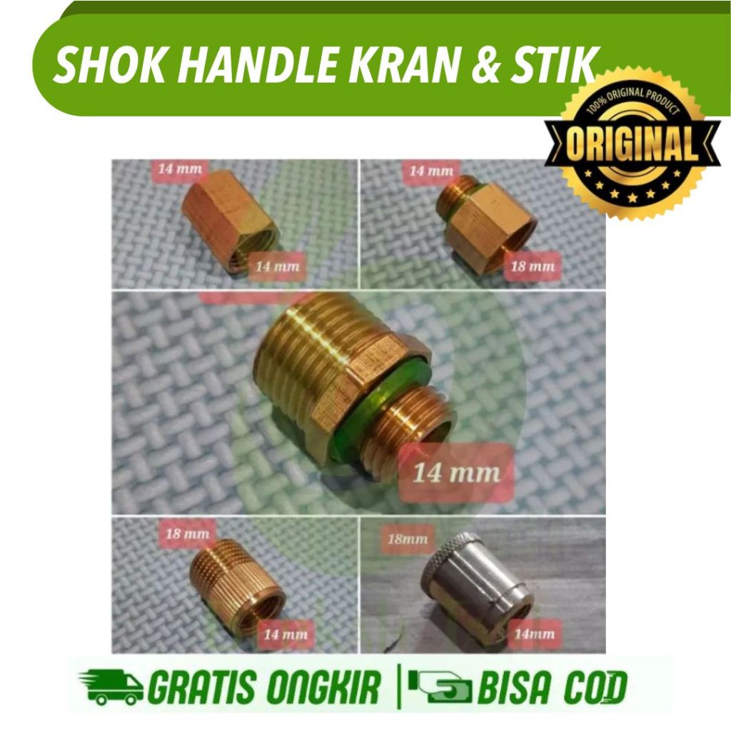 Jual Oper sok drat Verlop sock 18mm 14mm kuningan brass tembaga tangki ...