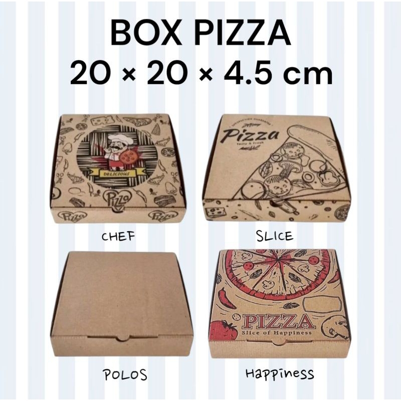 Jual (MIN ORDER 25 PCS) DUS PIZZA 20x20 / BOX PIZZA / KOTAK PIZZA ...