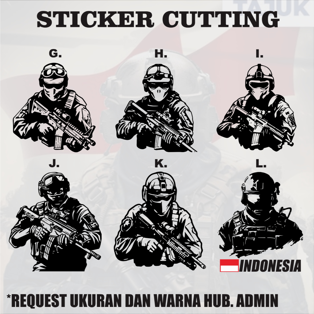Jual Stiker Army Force Cutting / Tentara Indonesia / Anti Air | Shopee ...