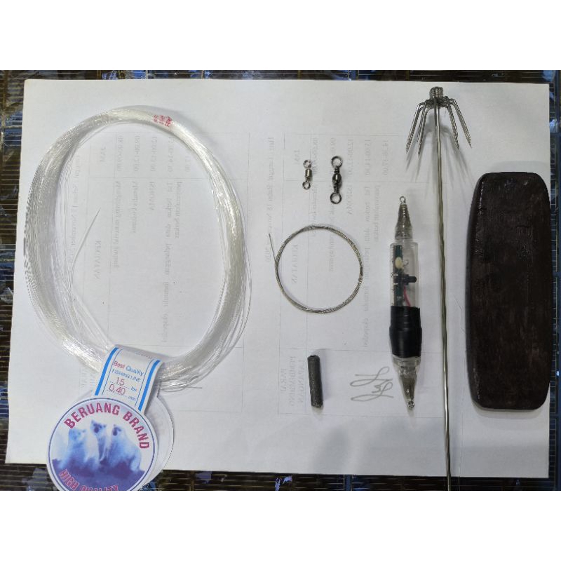 Jual Satu set Alat pancing cumi-cumi/lampu suntik/pakkai | Shopee Indonesia