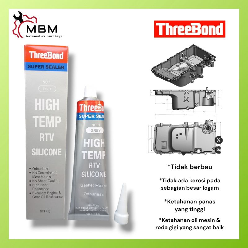 Jual Threebond High Temp RTV Silicone Gasket Sealer Grey | Shopee Indonesia