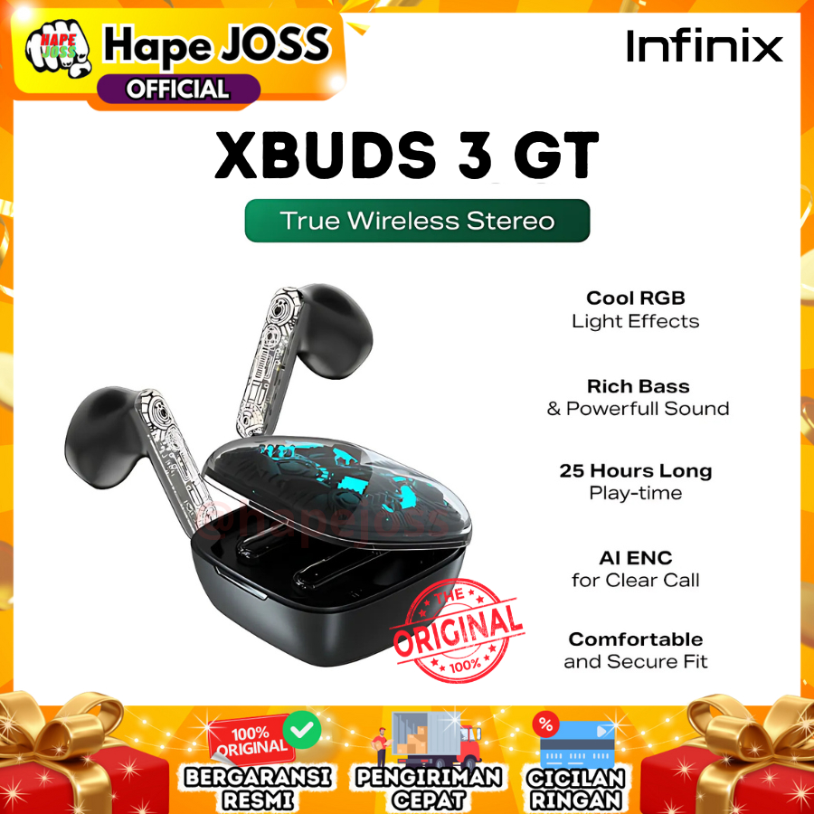 Jual Infinix TWS Xbuds GT 3 - XE 30 - RGB Light Effects Resmi | Shopee ...