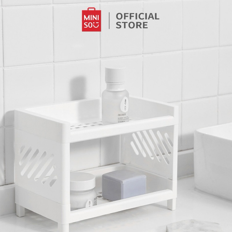 Jual Miniso Double Layer Storage Rack / tempat penyimpanan barang ...