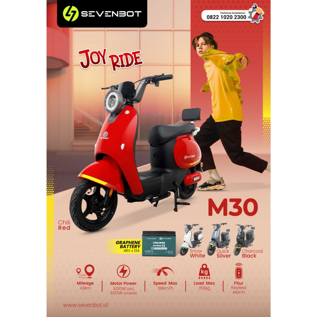 Jual SEPEDA LISTRIK SEVENBOT M30 BLACK - SEPEDA LISTRIK | Shopee Indonesia