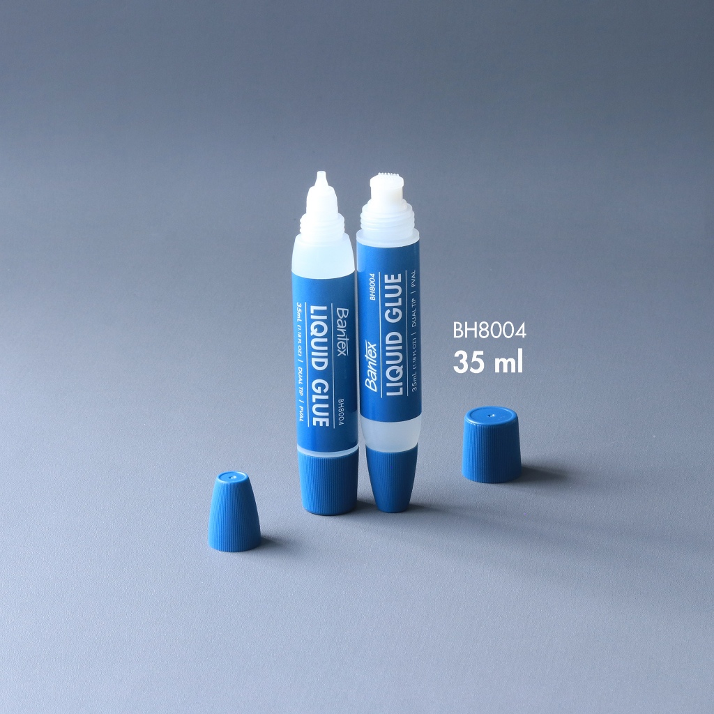 Bantex Lem Cair Transparan 35 ml / Liquid Glue Dengan 2 Aplikator Cepat Kering BH8004 (2)