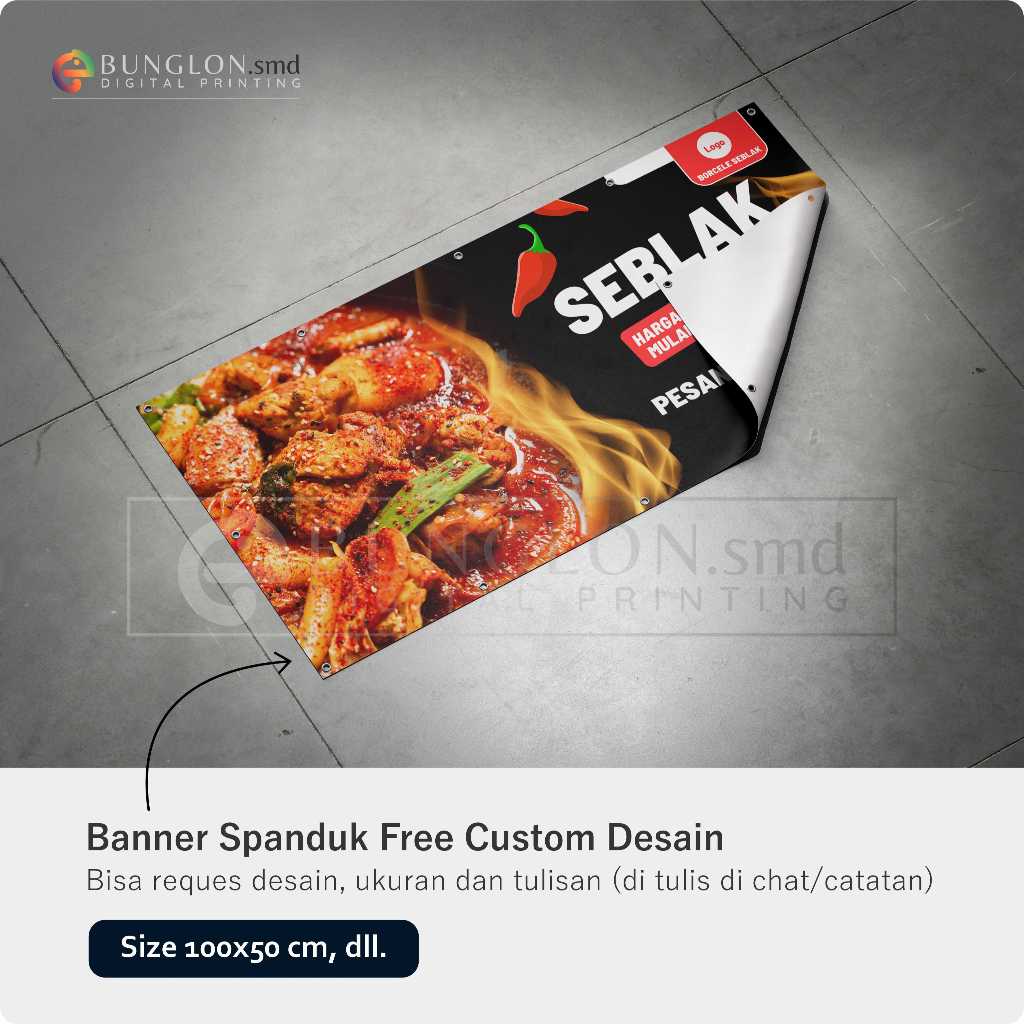 Jual PRINT CETAK SPANDUK BANNER SEBLAK FREE DESAIN CUSTOM | Shopee ...