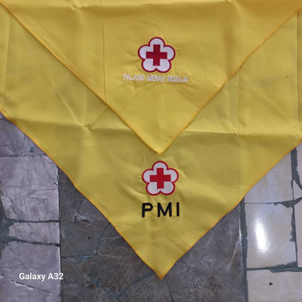 Jual Syal PMI PMR Kuning Kenari Bordir 20 Biji /slayer palang merah ...