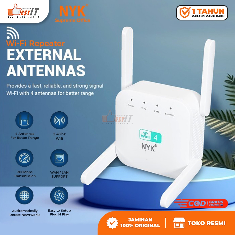 Jual Wifi Repeater Extender WiFi Internet NYK WR10 Router WiFi Wireless ...