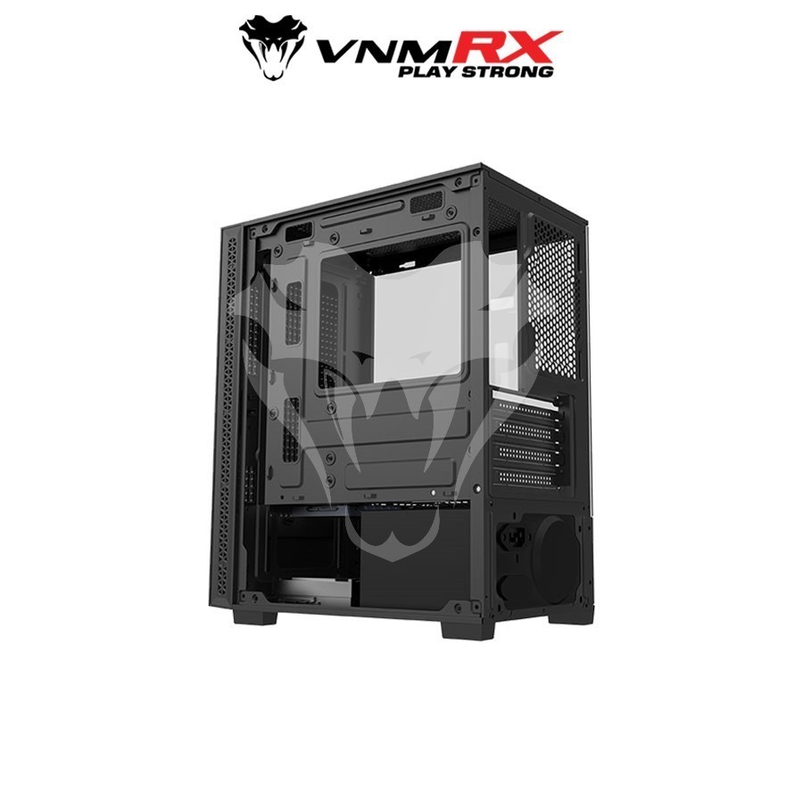 Jual Casing VENOM RX FROST FIXED RGB M-ATX BLACK include 2 fan | Shopee ...
