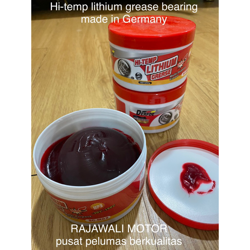 Jual Derfoe Grease Hi-temp Lithium Grease Pelumas Bearing warna merah ...