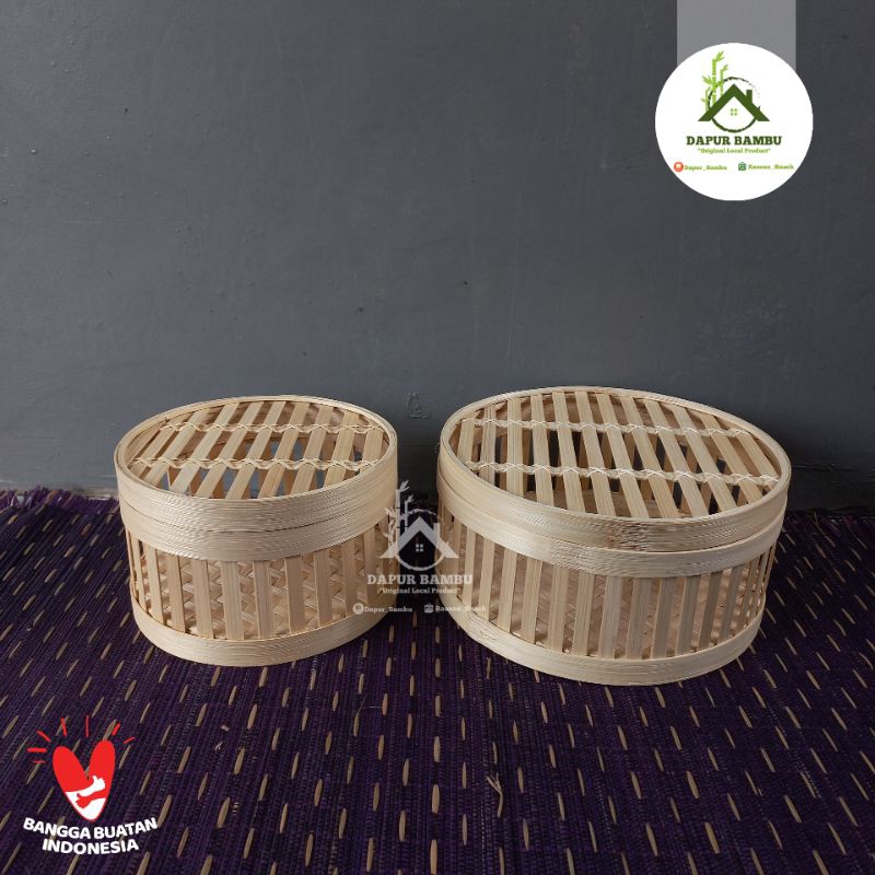 Jual RANTANG BAMBU BULAT ANYAMAN JARUGJUG TANPA PEGANGAN/HAMPERS BAMBU ...