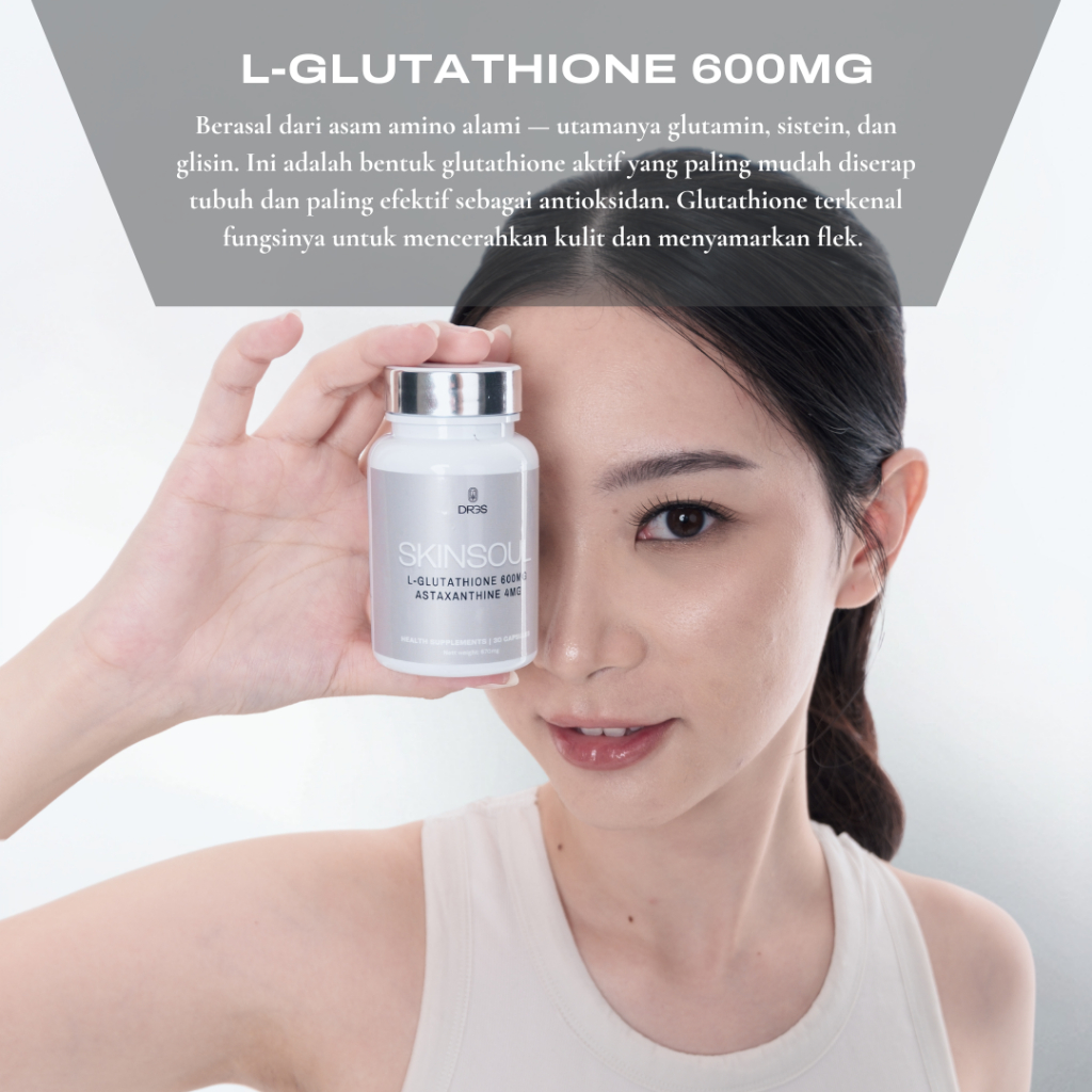 Jual Astaxanthin Glutathione Suplemen Kesehatan dan Kecantikan Kulit | DRGS  SKINSOUL | Suplemen Mencerahkan Kulit | Suplemen Antioksidan | Suplemen  Jerawat | Suplemen Mencegah Penuaan Dini | Shopee Indonesia