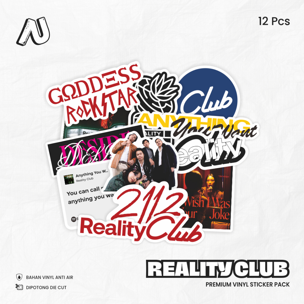 Jual Sticker Pack Reality Club Stiker Aesthetic Band Vinyl Waterproof ...